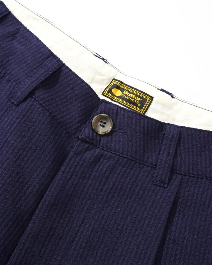 Butter Goods Pants Men Blue Note Casual Suit Pants Navy Seersucker Butter Goods Pants Men Blue Note Casual Suit Pants Navy Seersucker