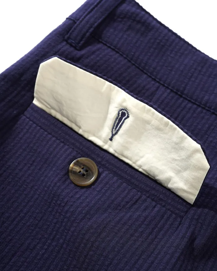 Butter Goods Pants Men Blue Note Casual Suit Pants Navy Seersucker Butter Goods Pants Men Blue Note Casual Suit Pants Navy Seersucker