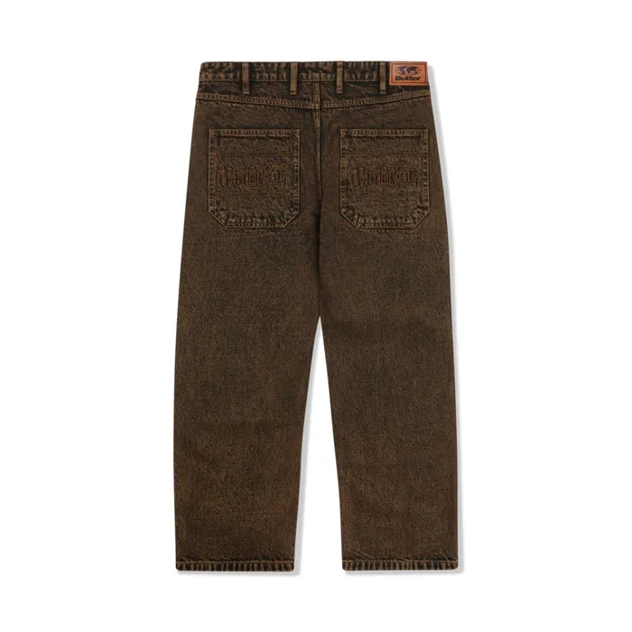 Butter Goods Pants Men Breakdown Relaxed Denim Jeans Acid Wash Brown Butter Goods Pants Men Breakdown Relaxed Denim Jeans Acid Wash Brown