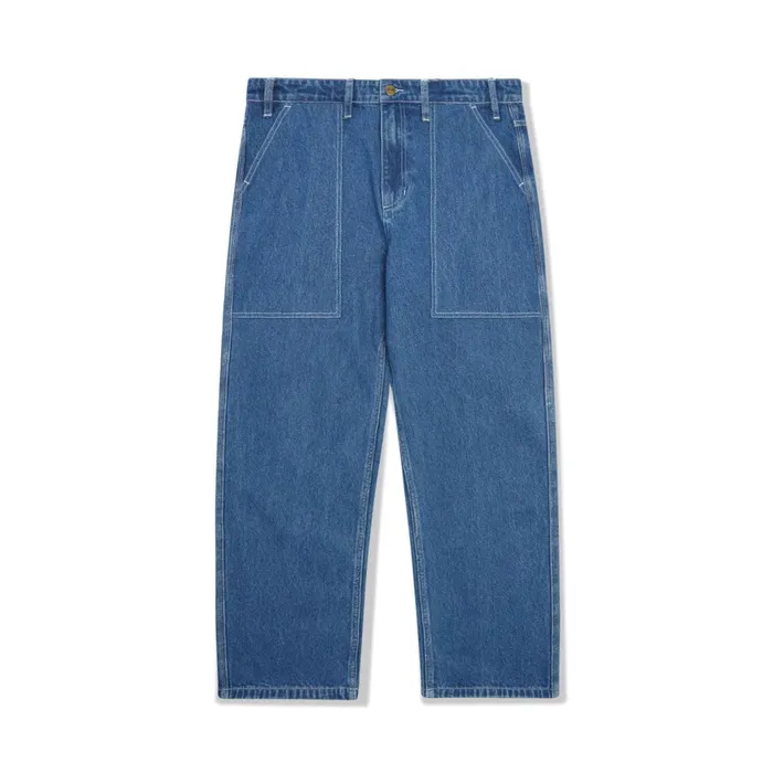 Butter Goods Pants Men Breakdown Relaxed Denim Jeans Solid Blue