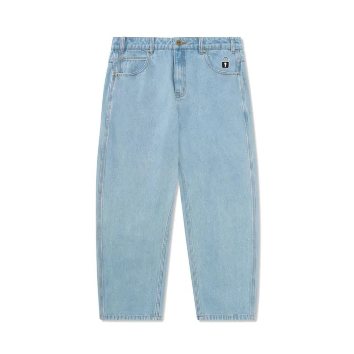 Butter Goods Pants Men Lock Baggy Denim Jeans Light Indigo