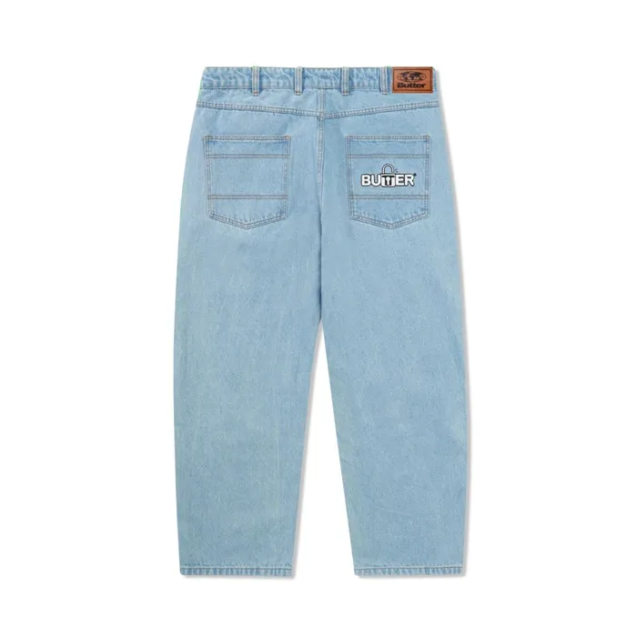 Butter Goods Pants Men Lock Baggy Denim Jeans Light Indigo Butter Goods Pants Men Lock Baggy Denim Jeans Light Indigo