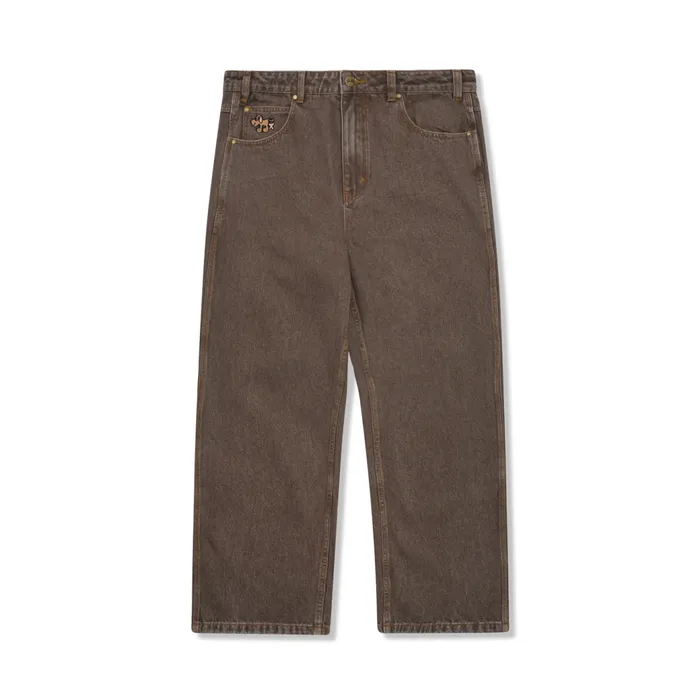 Butter Goods Pants Men Pooch Relaxed Denim Jeans Washed Brown
