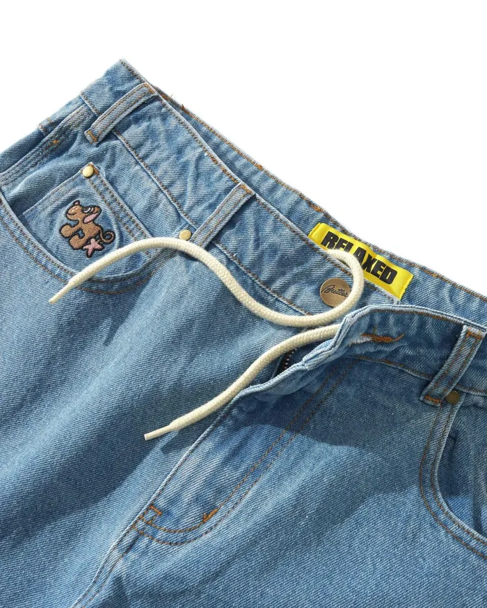 Butter Goods Pants Men Pooch Relaxed Denim Jeans Washed Indigo