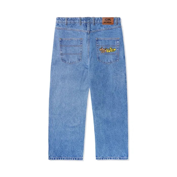 Butter Goods Pants Men Pooch Relaxed Denim Jeans Washed Indigo