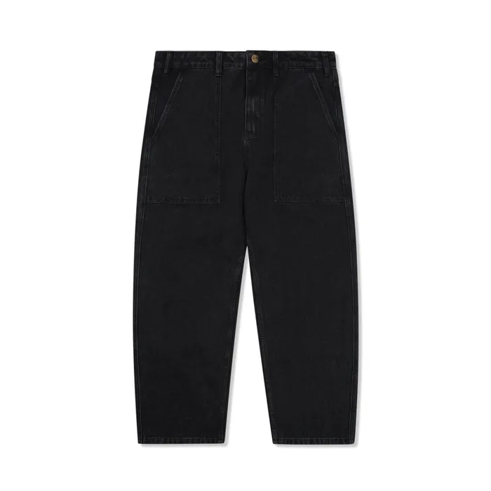 Butter Goods Patch Pocket Denim Jeans Washed Black Men Pants