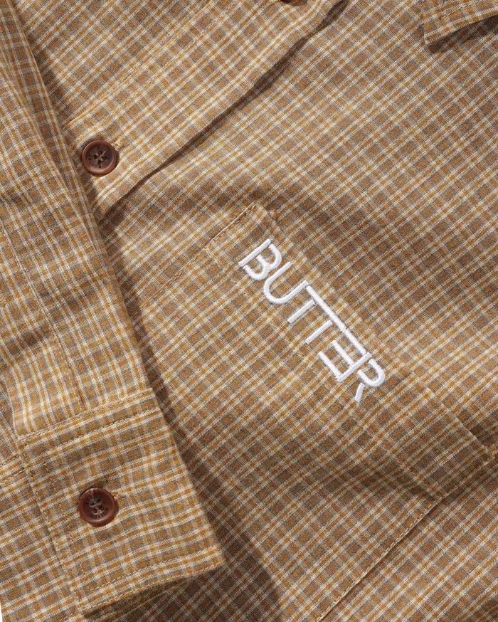 Butter Goods Plaid LS Shirt Wheat Men Shirts Butter Goods Plaid LS Shirt Wheat Men Shirts