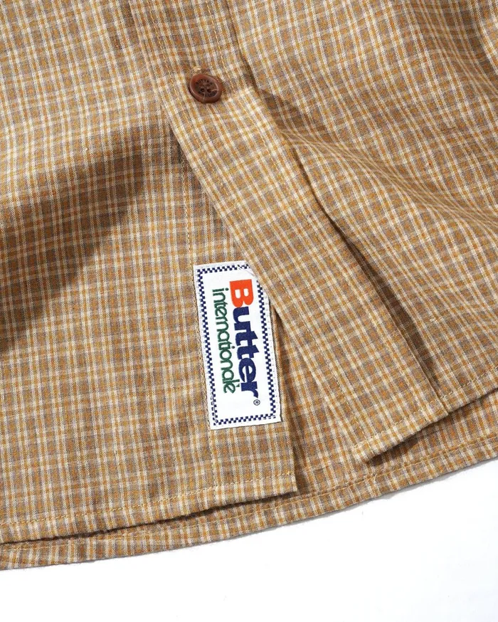 Butter Goods Plaid LS Shirt Wheat Men Shirts Butter Goods Plaid LS Shirt Wheat Men Shirts