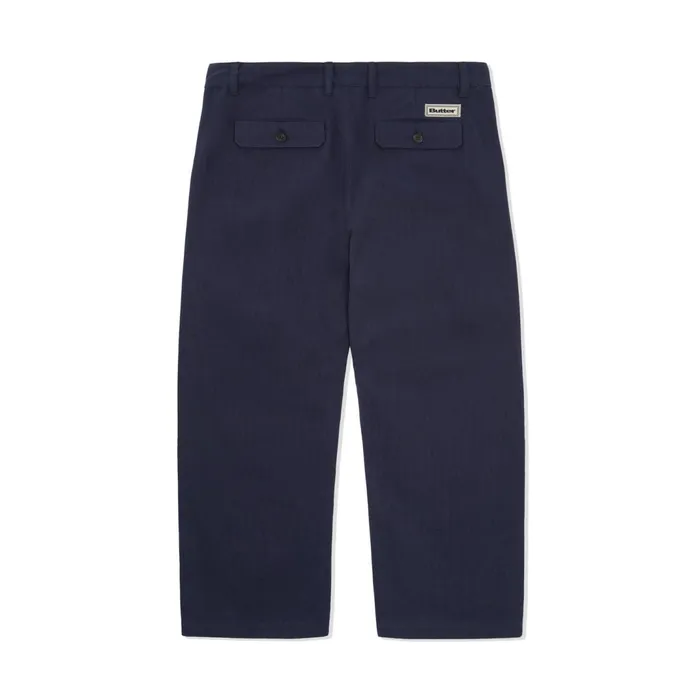 Butter Goods Pleated Trousers Navy Men Pants Butter Goods Pleated Trousers Navy Men Pants