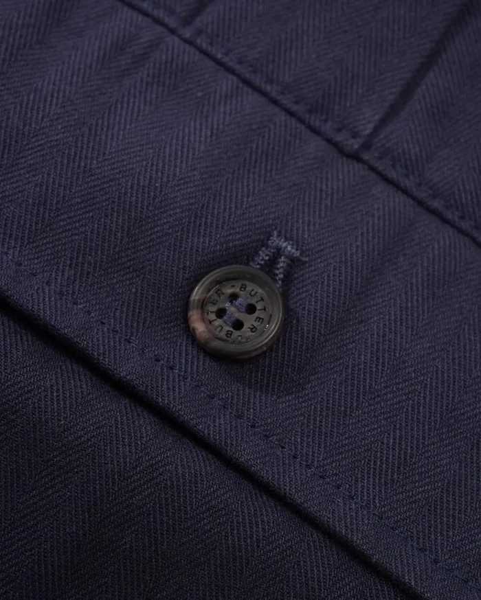 Butter Goods Pleated Trousers Navy Men Pants Butter Goods Pleated Trousers Navy Men Pants