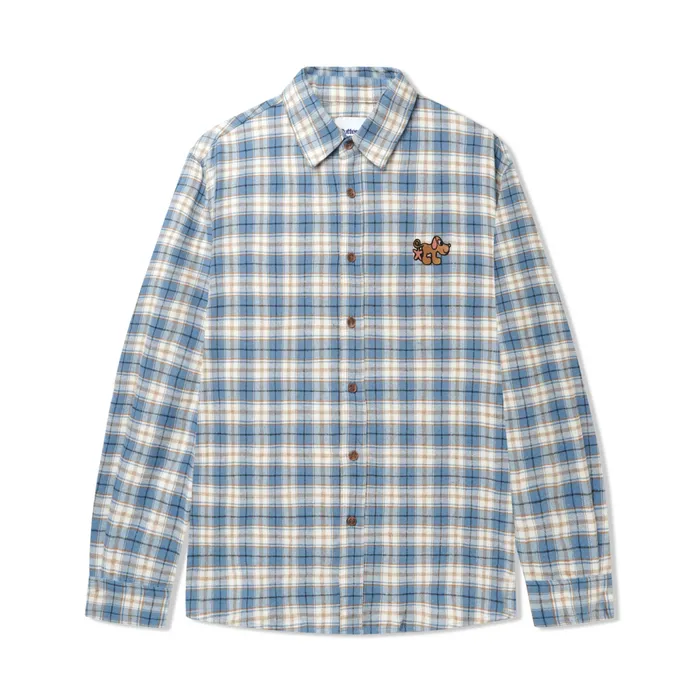 Butter Goods Pooch Flannel Shirt Sky Blue Men Shirts