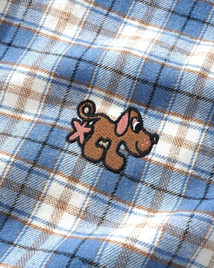 Butter Goods Pooch Flannel Shirt Sky Blue Men Shirts Butter Goods Pooch Flannel Shirt Sky Blue Men Shirts