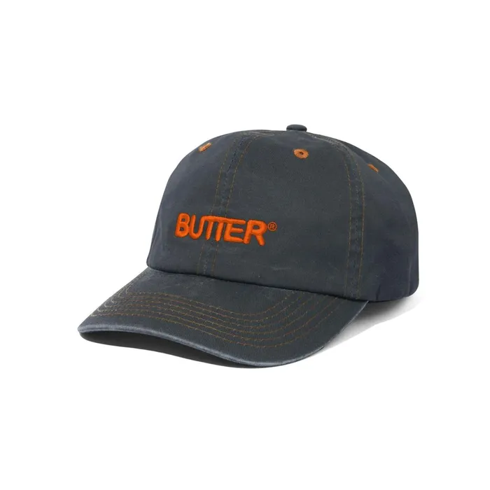 Butter Goods Rounded Logo 6 Panel Cap Black Men Hats
