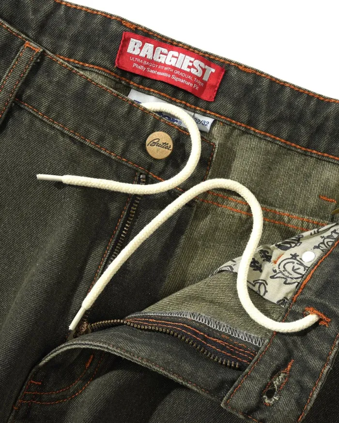 Butter Goods Santosuosso Denim Jeans Dark Army Wash Men Pants Butter Goods Santosuosso Denim Jeans Dark Army Wash Men Pants