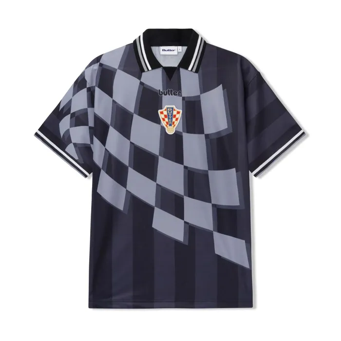 Butter Goods Shirts Men Flag Jersey Black