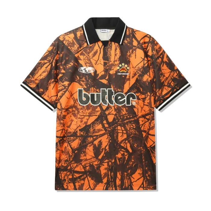 Butter Goods Shirts Men Foliage Camo Jersey Orange