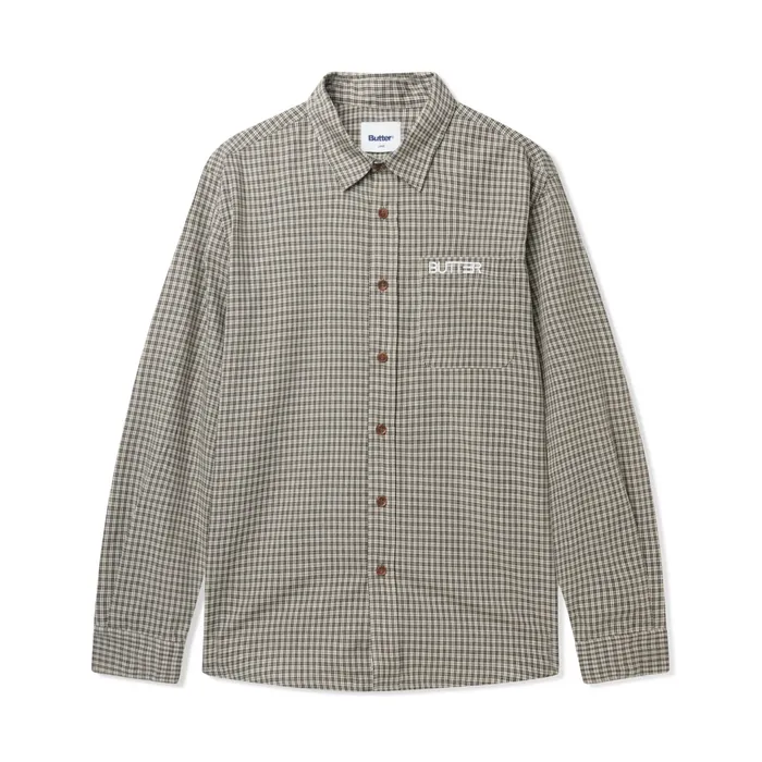 Butter Goods Shirts Men Plaid LS Shirt Black