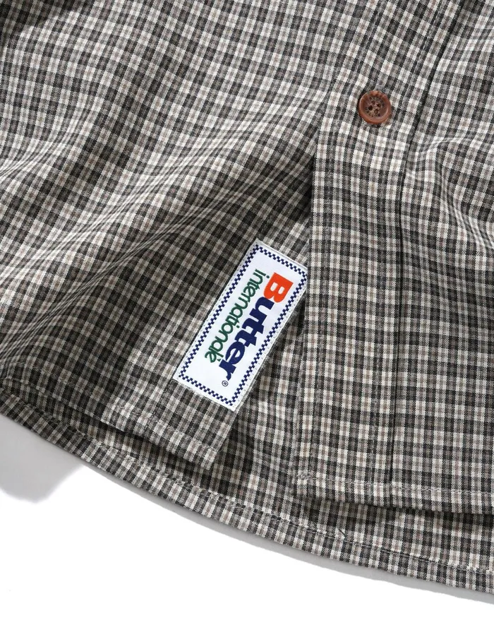 Butter Goods Shirts Men Plaid LS Shirt Black Butter Goods Shirts Men Plaid LS Shirt Black
