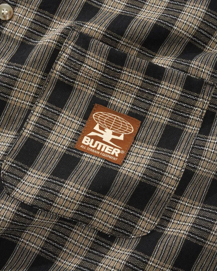 Butter Goods Shirts Men Terrain SS Shirt Black Butter Goods Shirts Men Terrain SS Shirt Black