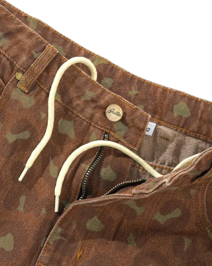 Butter Goods Shorts Men Leopard Denim Shorts Rust Butter Goods Shorts Men Leopard Denim Shorts Rust