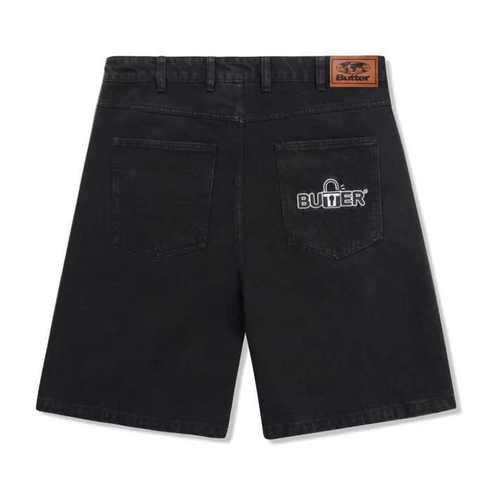 Butter Goods Shorts Men Lock Denim Shorts Flat Black Butter Goods Shorts Men Lock Denim Shorts Flat Black