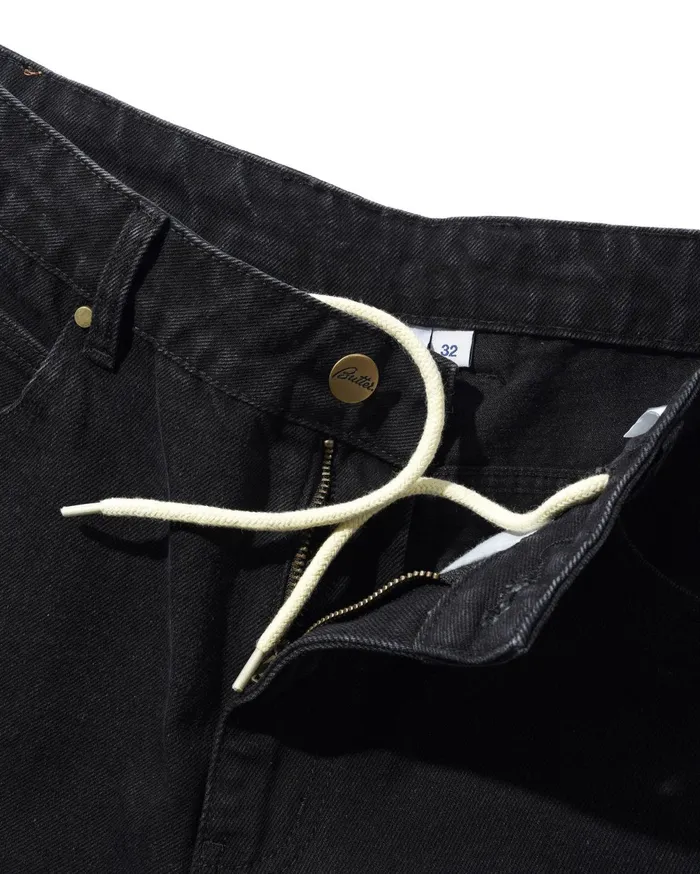 Butter Goods Shorts Men Lock Denim Shorts Flat Black Butter Goods Shorts Men Lock Denim Shorts Flat Black