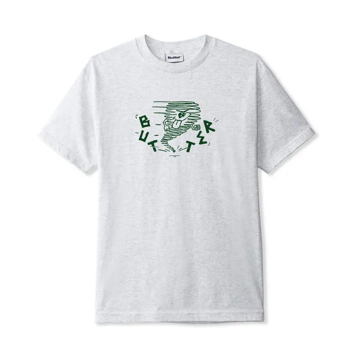 Butter Goods TShirts Men Tornado Tee Ash