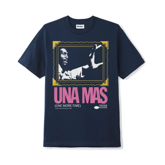 Butter Goods TShirts Men Una Mas Tee Navy