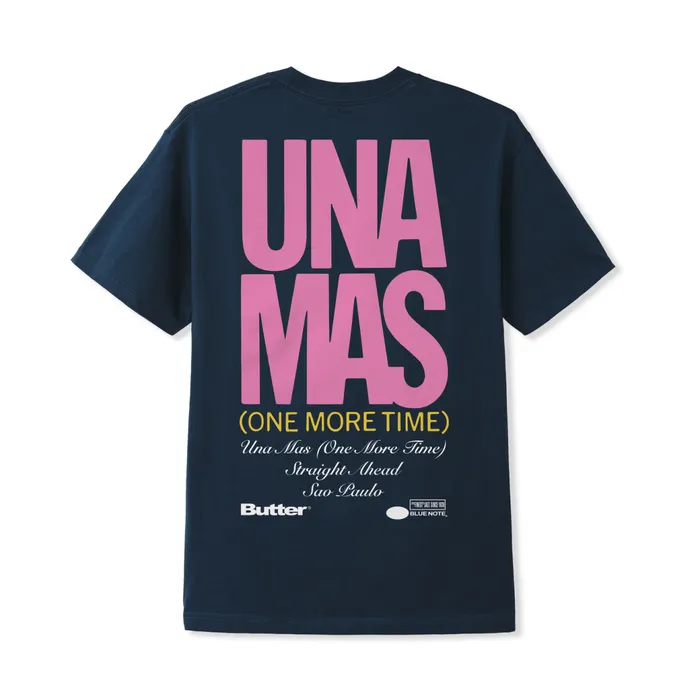 Butter Goods TShirts Men Una Mas Tee Navy Butter Goods TShirts Men Una Mas Tee Navy