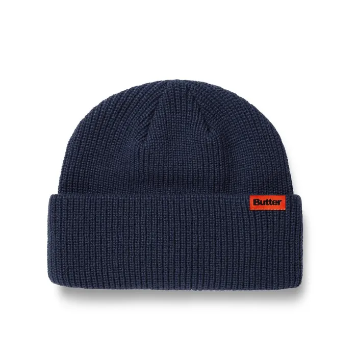 Butter Goods Tall Wharfie Beanie Navy Men Beanies