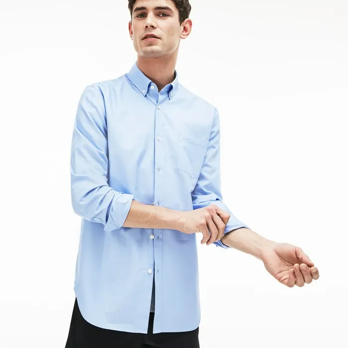 Button Down Shirts Lacoste Mens Regular Fit Cotton Mini Piqu Shirt Light Blue Store Button Down Shirts Lacoste Mens Regular Fit Cotton Mini Piqu Shirt Light Blue Store