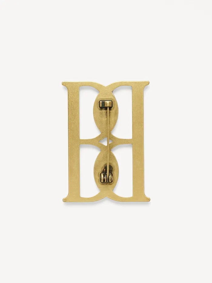 By Malene Birger Andre Accessories Dame Mono Stor Broche Gold
