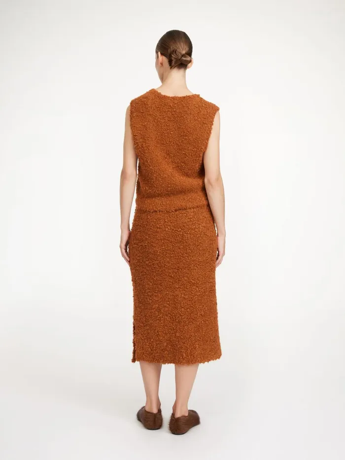 By Malene Birger Strik Dame Kelsey Vest Sunburn