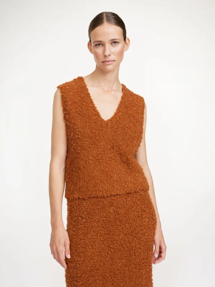 By Malene Birger Strik Dame Kelsey Vest Sunburn