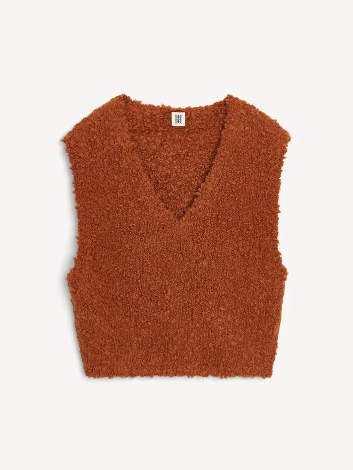 By Malene Birger Strik Dame Kelsey Vest Sunburn
