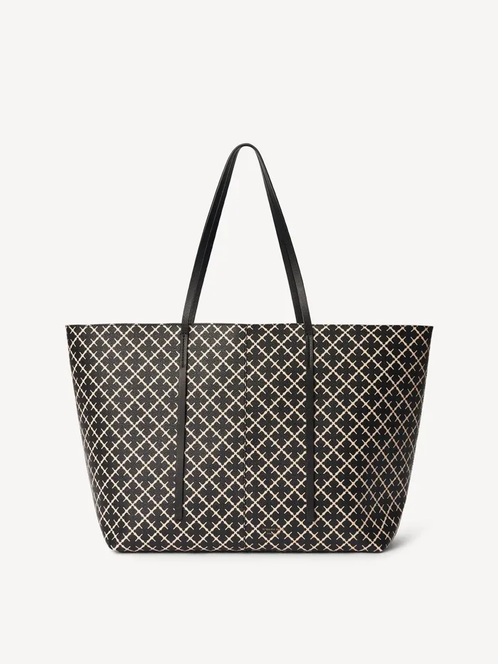 By Malene Birger Tasker Dame Abi Tote Bag Med Print Black