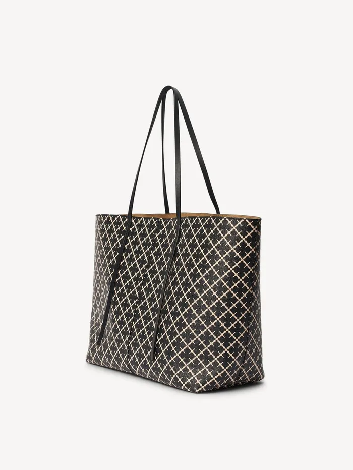 By Malene Birger Tasker Dame Abi Tote Bag Med Print Black