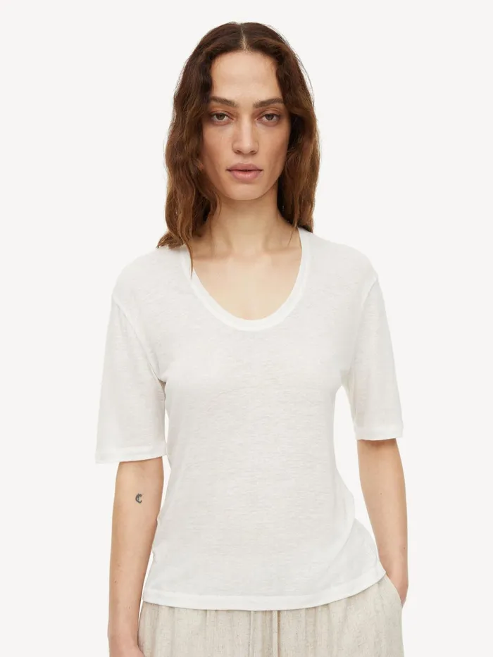 By Malene Birger Toppe Dame Amaringa TShirt Soft White