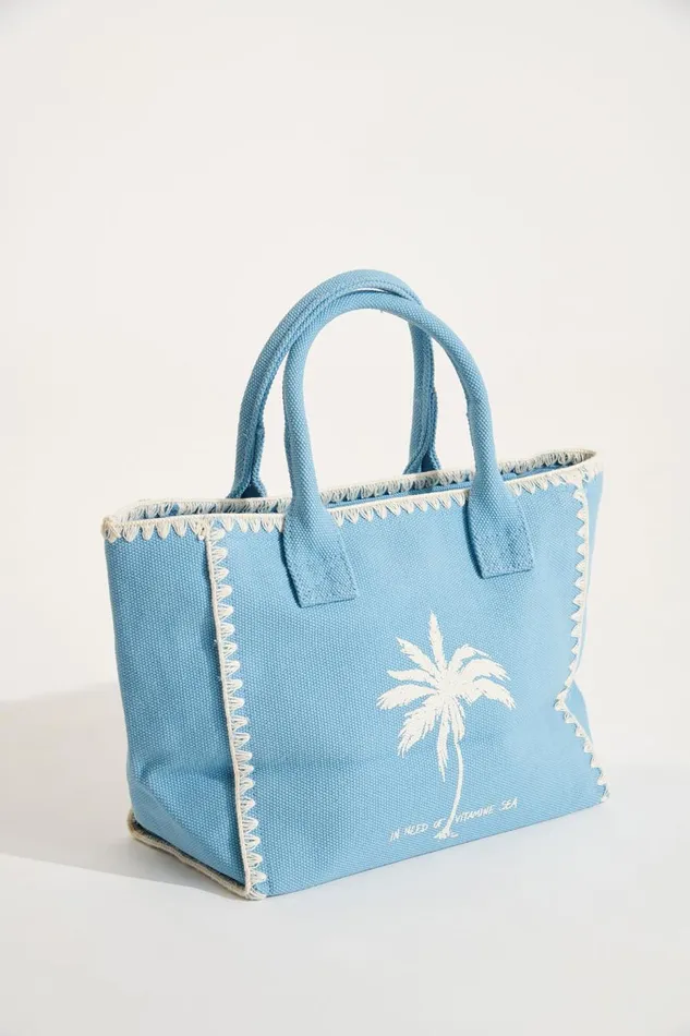 CABAS Blue 8211 ANI LOHAN Blue Women Banana Moon Totes and Beach Bags