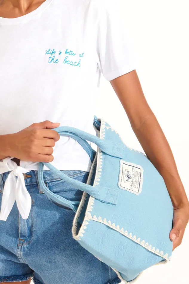 CABAS Blue 8211 ANI LOHAN Blue Women Banana Moon Totes and Beach Bags
