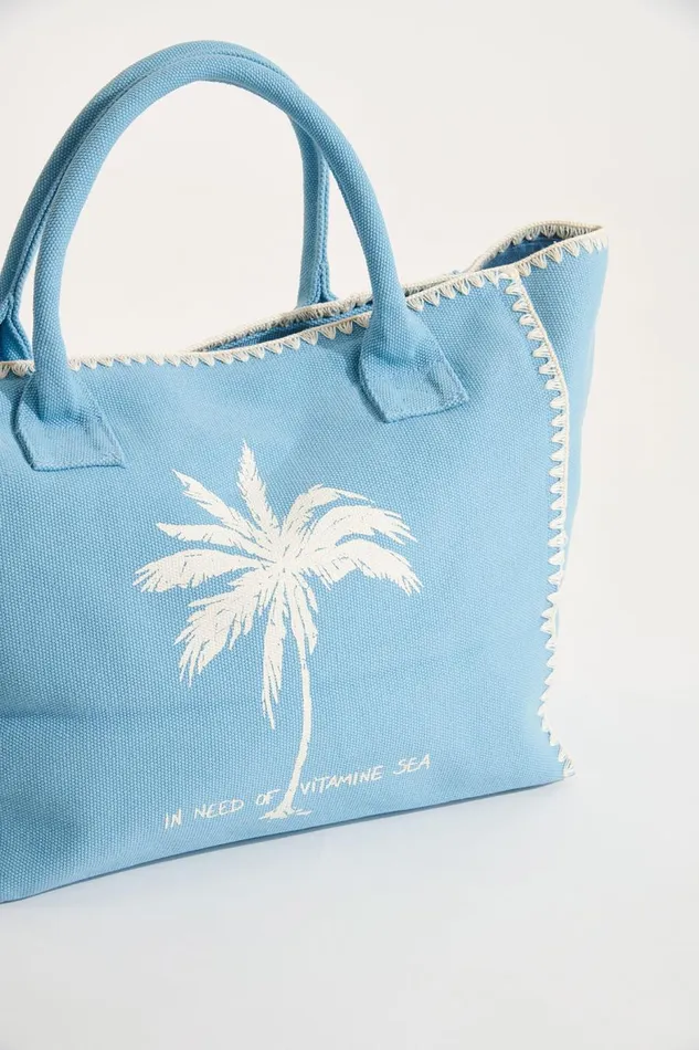 CABAS Blue 8211 SETA LOHAN Blue Women Banana Moon Totes and Beach Bags
