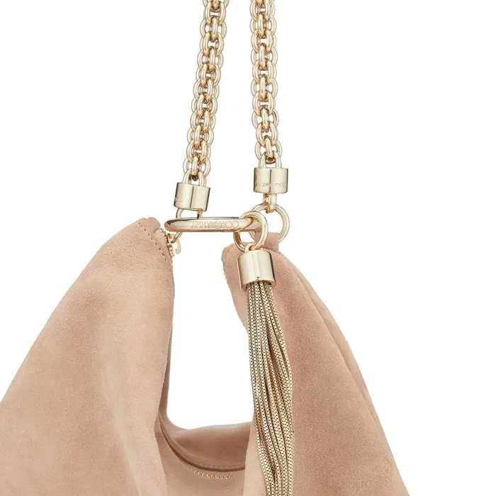 Callie Ballet Pink Suede Clutch Bag Ballet Pink Women JIMMY CHOO Clutch Bags
