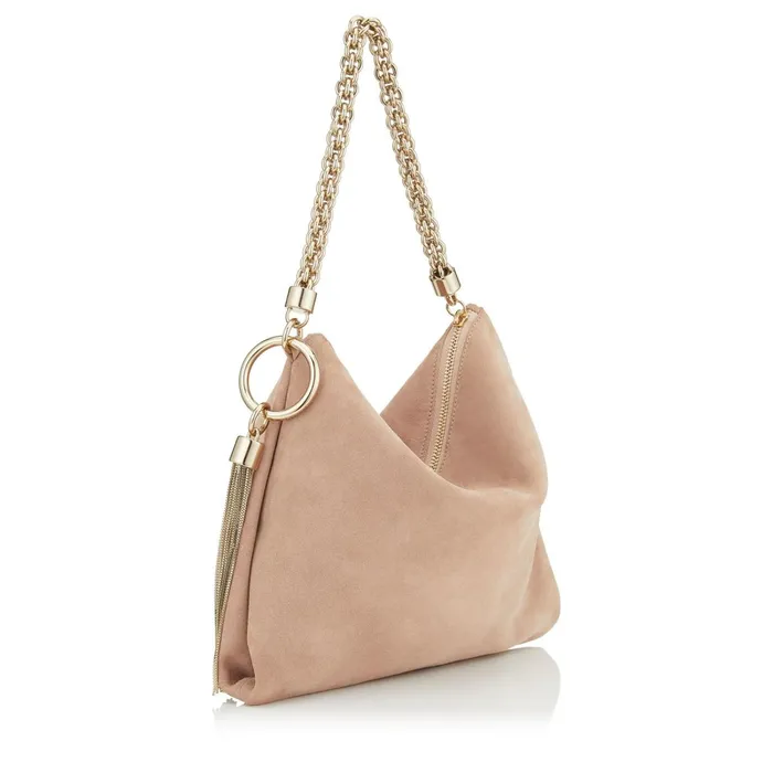 Callie Ballet Pink Suede Clutch Bag Ballet Pink Women JIMMY CHOO Clutch Bags