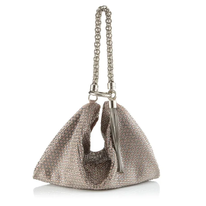 Callie Ballet Pink Suede Clutch Bag With Diamond Motif And Crystal Hotfix Ballet Pink Women JIMMY CHOO Clutch Bags Callie Ballet Pink Suede Clutch Bag With Diamond Motif And Crystal Hotfix Ballet Pink Women JIMMY CHOO Clutch Bags