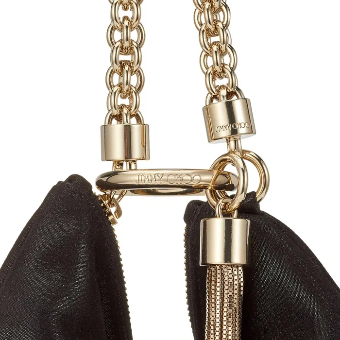 Callie Black Shimmer Suede Clutch Bag Black Women JIMMY CHOO Clutch Bags