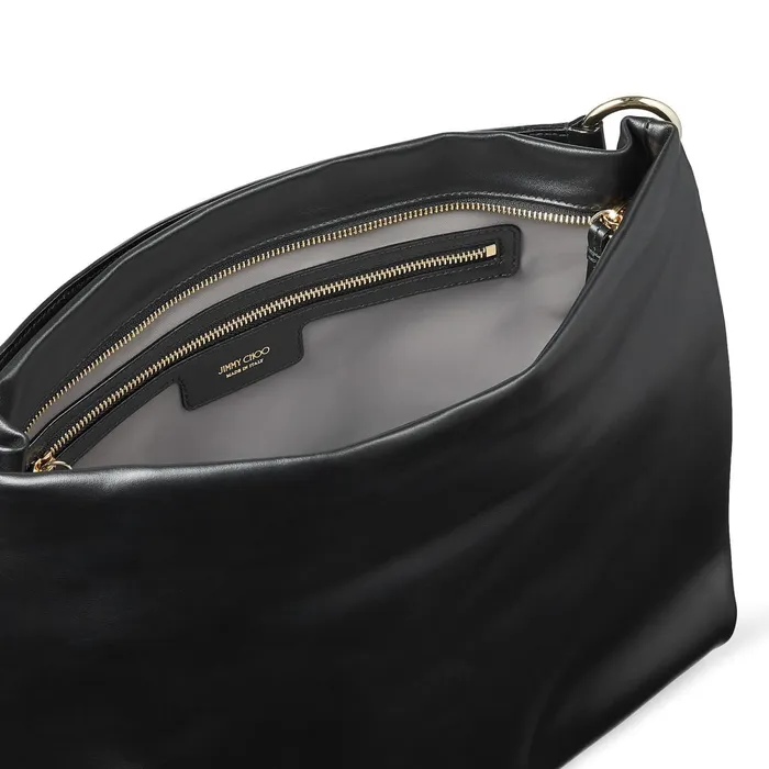 Callie HoboL BlackGold Smooth Calf Leather Large Hobo Bag Blackgold Women JIMMY CHOO Totes and Hobo Bags