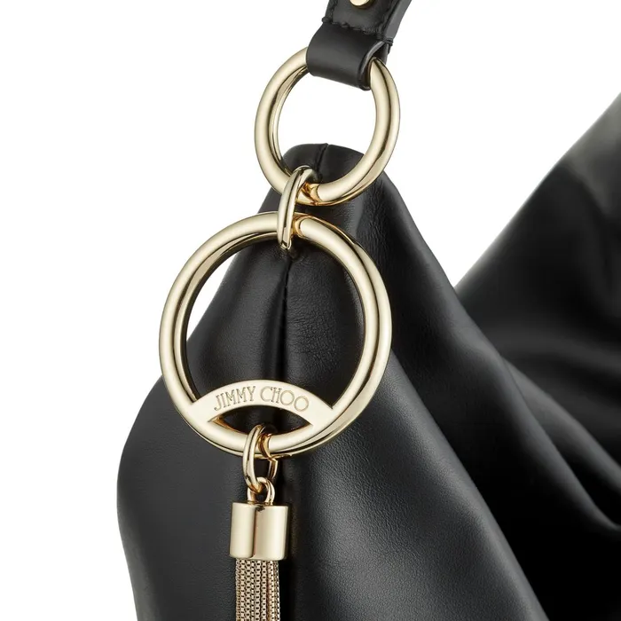 Callie HoboL BlackGold Smooth Calf Leather Large Hobo Bag Blackgold Women JIMMY CHOO Totes and Hobo Bags