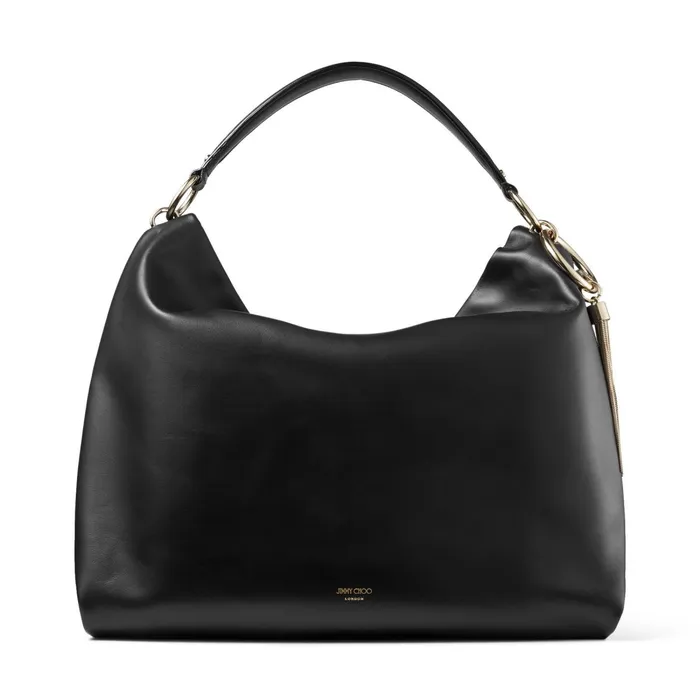 Callie HoboL BlackGold Smooth Calf Leather Large Hobo Bag Blackgold Women JIMMY CHOO Totes and Hobo Bags