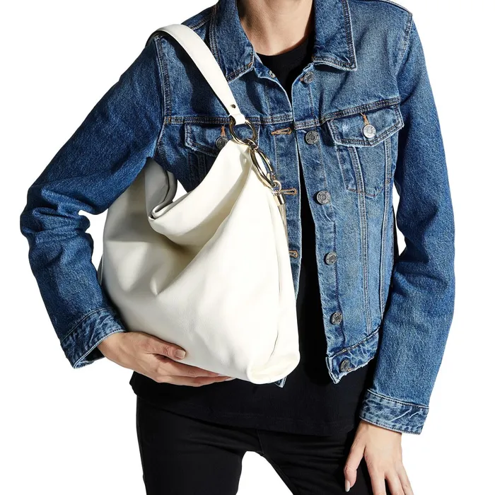 Callie HoboL LatteGold Smooth Calf Leather Large Hobo Bag Lattegold Women JIMMY CHOO Totes and Hobo Bags