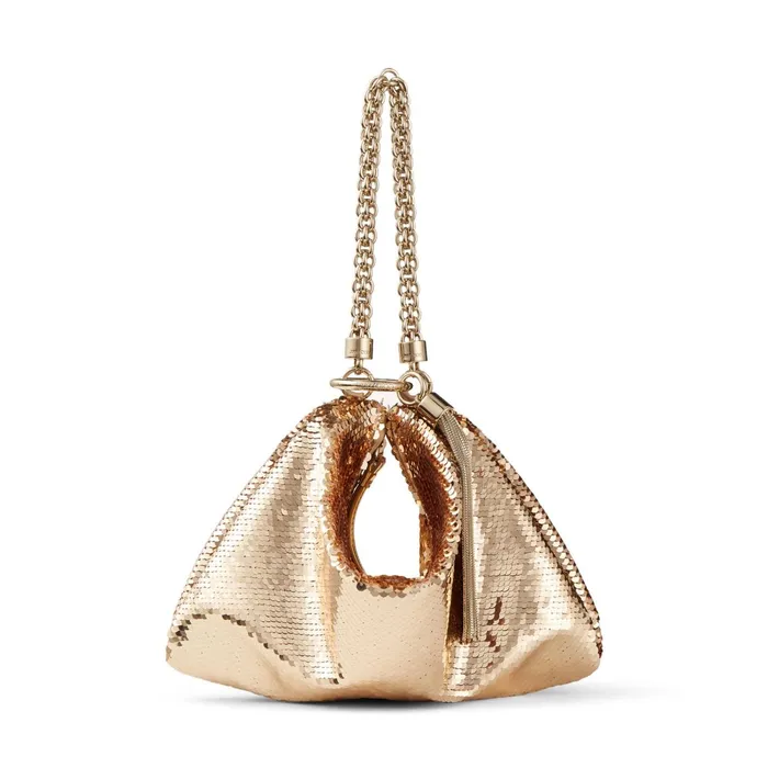 Callie RoseGold Micro Paillettes Clutch Bag With Chain Strap Rose Gold Women JIMMY CHOO Clutch Bags Callie RoseGold Micro Paillettes Clutch Bag With Chain Strap Rose Gold Women JIMMY CHOO Clutch Bags